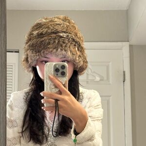 Brown Faux Fur Hat